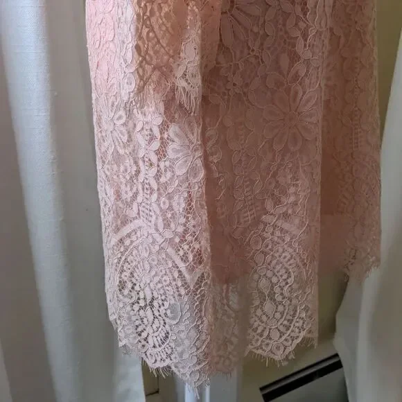 Altar'd State Small Pink Lace Dress with Fringe and Back Detail, NEW - Picture 4 of 12